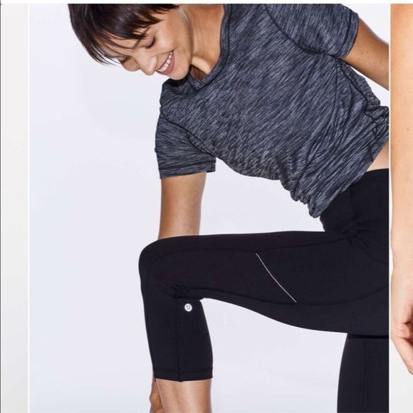 Lululemon Speed Up Crop athletic leggings tights black - Picture 3 of 12